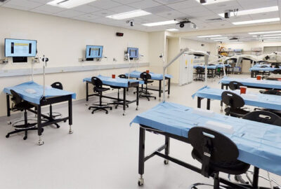 A clinical simulation learning facility with medical equipment and technology