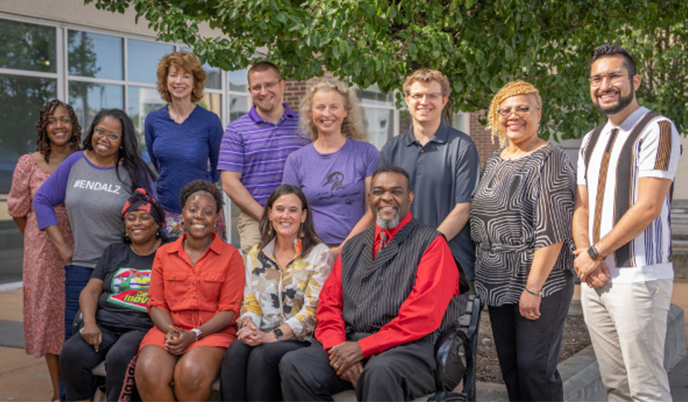 A smiling group of people