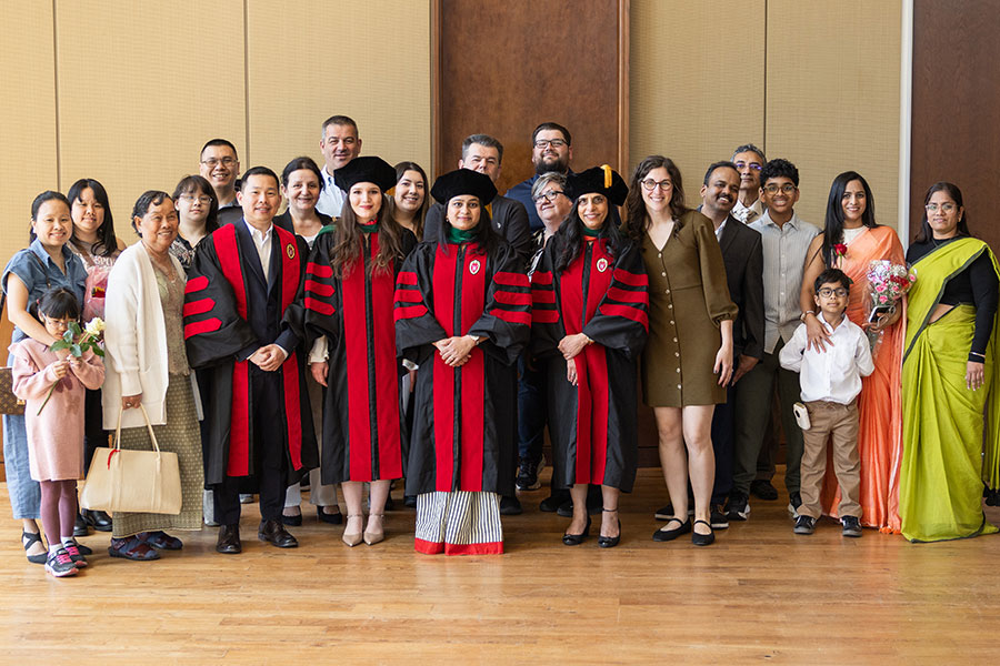 PA graduates and their families at the commencement celebration.