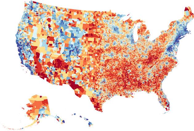 map of neighborhood healthcare outcomes