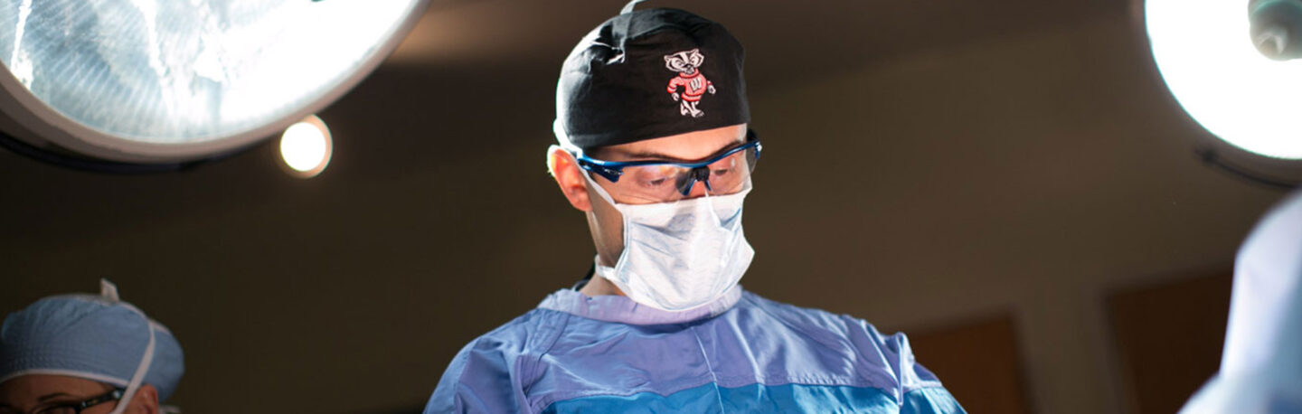A UW–Madison doctor at work in an operating room