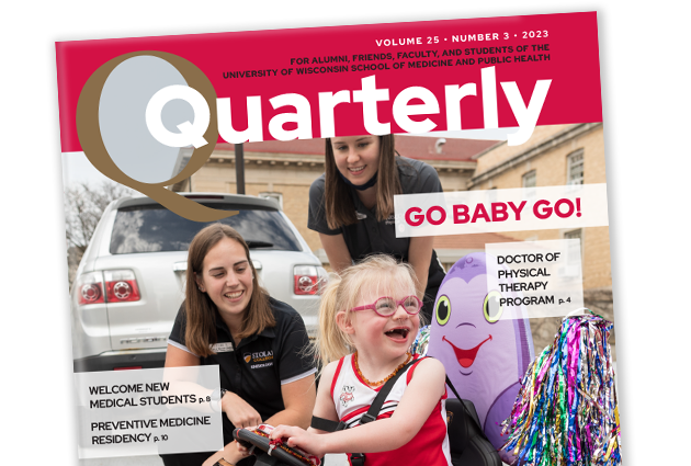 Cover of Quarterly magazine with DPT program GoBabyGo! article