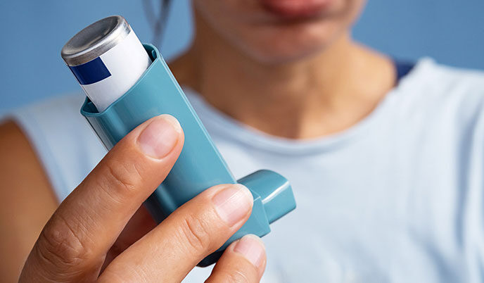 An asthma inhaler