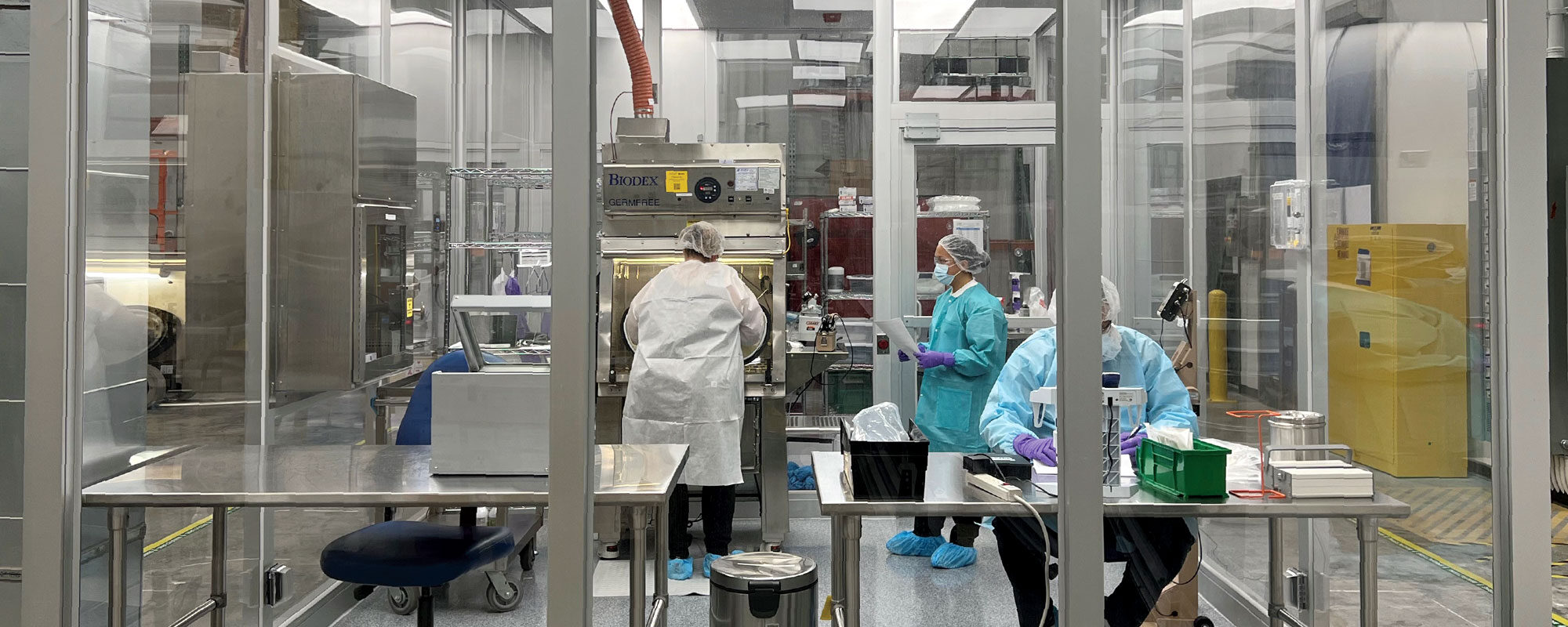 People working in a NorthStar cleanroom.