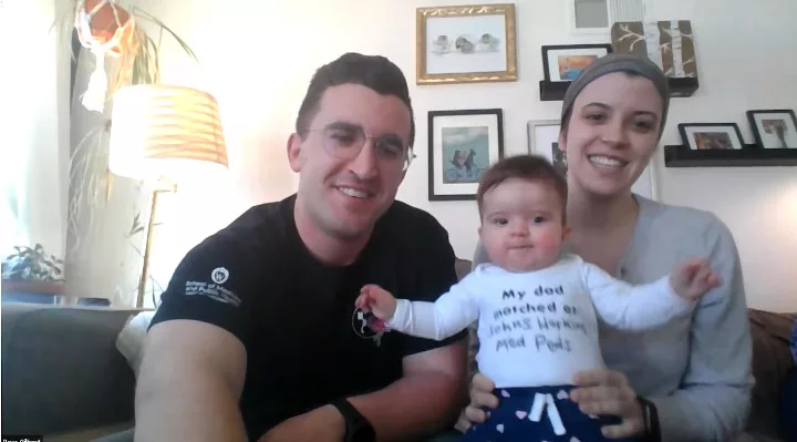 Ross Gilbert, his wife, and baby daughter