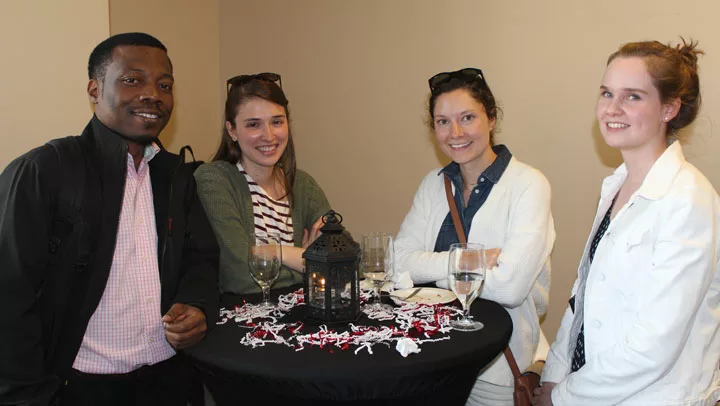 A group of master of public health students at graduation