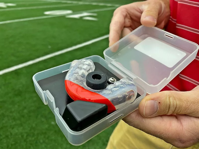 A mouthguard for football players